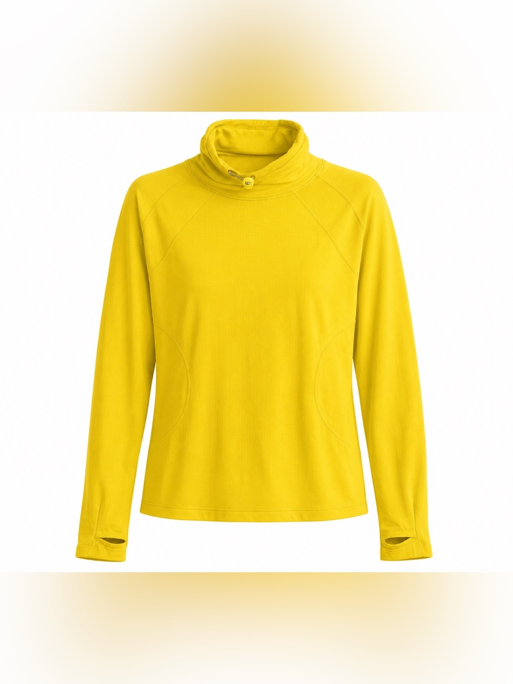NWOT I-Five by Simons Yellow Funnel Neck Long Sleeve Sports Sweater | Size M